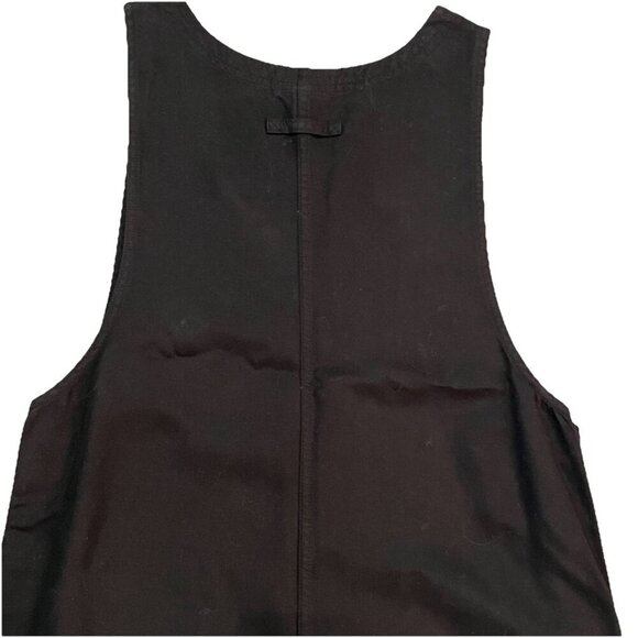 Talbots Women’s Overall Dress Long Size Medium Tencel Maxi Tank Jumper Black - Picture 4 of 9